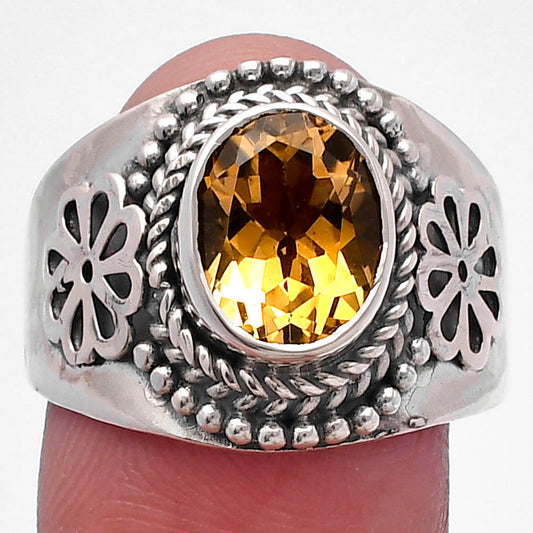 Natural Citrine Ring size-9 R-1541 SDR224606