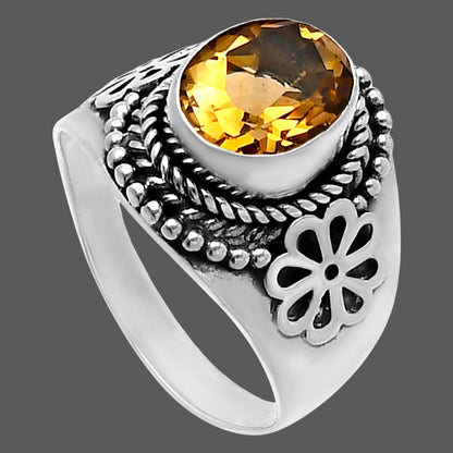 Natural Citrine Ring size-9 R-1541 SDR224606