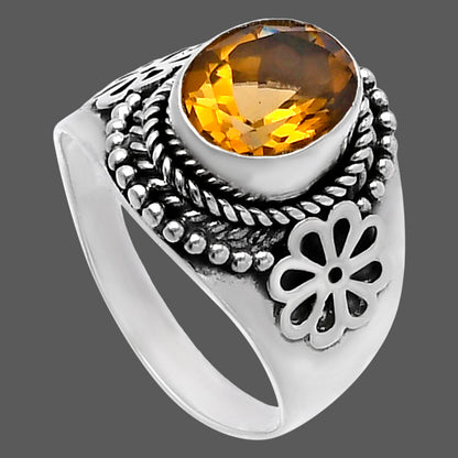 Natural Citrine Ring size-6 R-1541 SDR224607