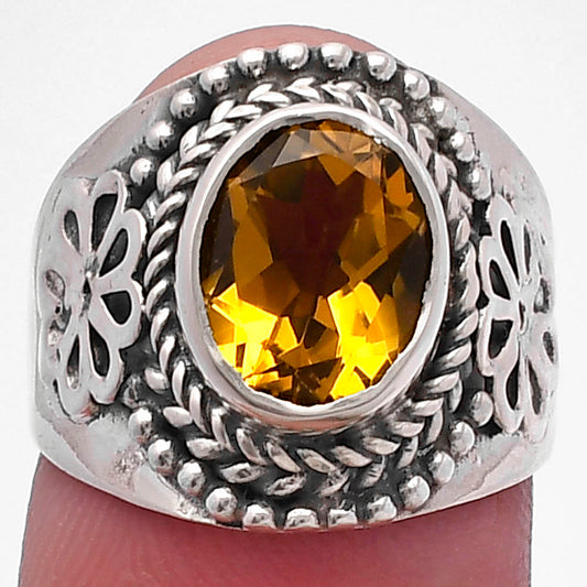 Natural Citrine Ring size-6 R-1541 SDR224608