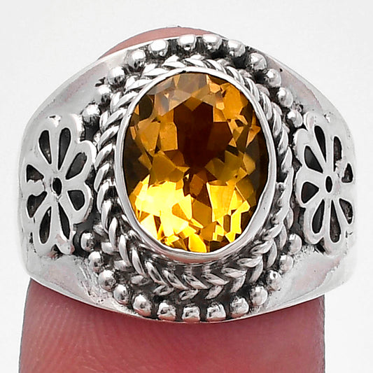 Natural Citrine Ring size-8 R-1541 SDR224609