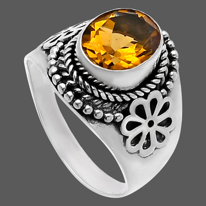 Natural Citrine Ring size-7.5 R-1541 SDR224610