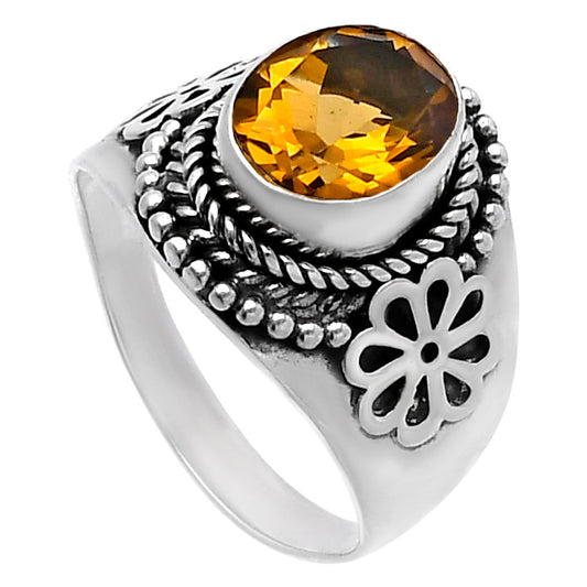 Natural Citrine Ring size-7.5 R-1541 SDR224610