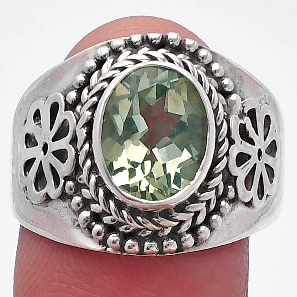 Prasiolite (Green Amethyst) - Brazil Ring size-9 R-1541 SDR224611
