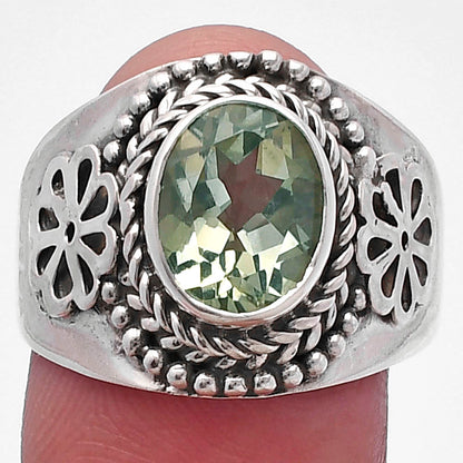 Prasiolite (Green Amethyst) - Brazil Ring size-9 R-1541 SDR224611