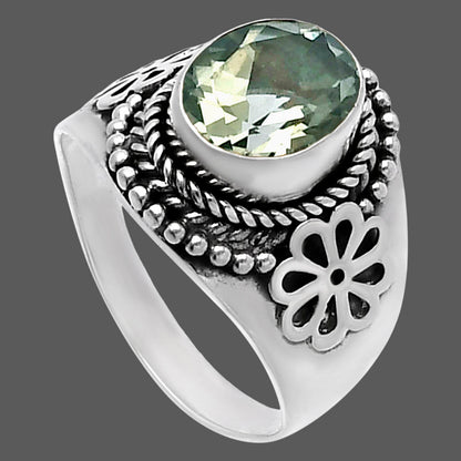 Prasiolite (Green Amethyst) - Brazil Ring size-9 R-1541 SDR224611