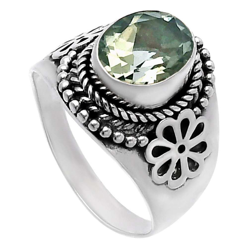 Prasiolite (Green Amethyst) - Brazil Ring size-9 R-1541 SDR224611