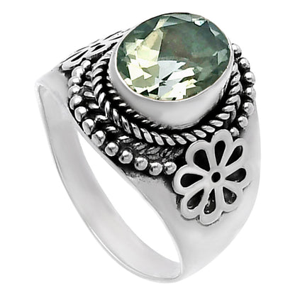 Prasiolite (Green Amethyst) - Brazil Ring size-9 R-1541 SDR224611