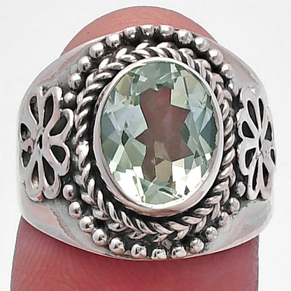 Prasiolite (Green Amethyst) - Brazil Ring size-8 R-1541 SDR224616