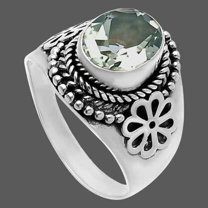 Prasiolite (Green Amethyst) - Brazil Ring size-8 R-1541 SDR224616