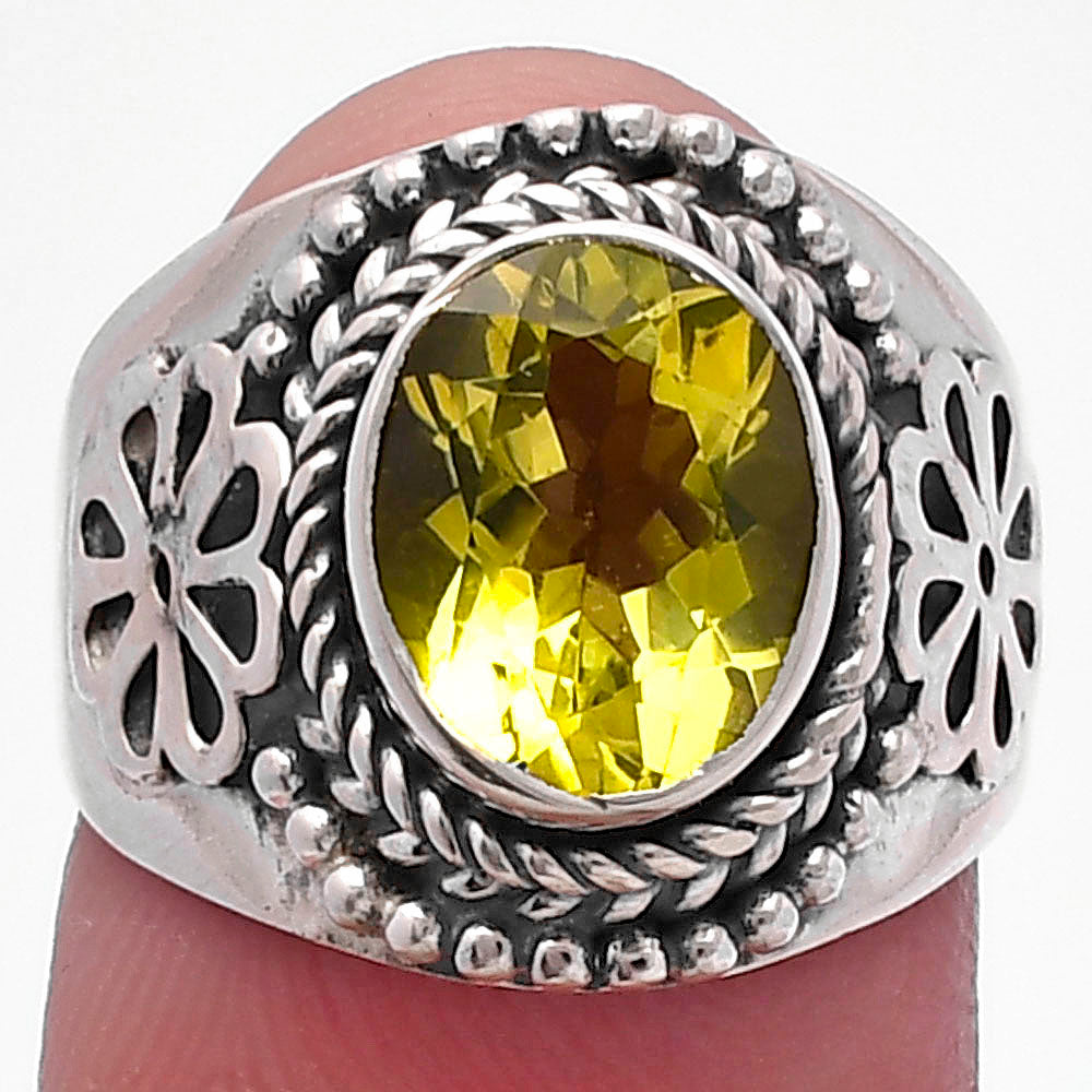 Natural Lemon Quartz Ring size-8.5 R-1541 SDR224631