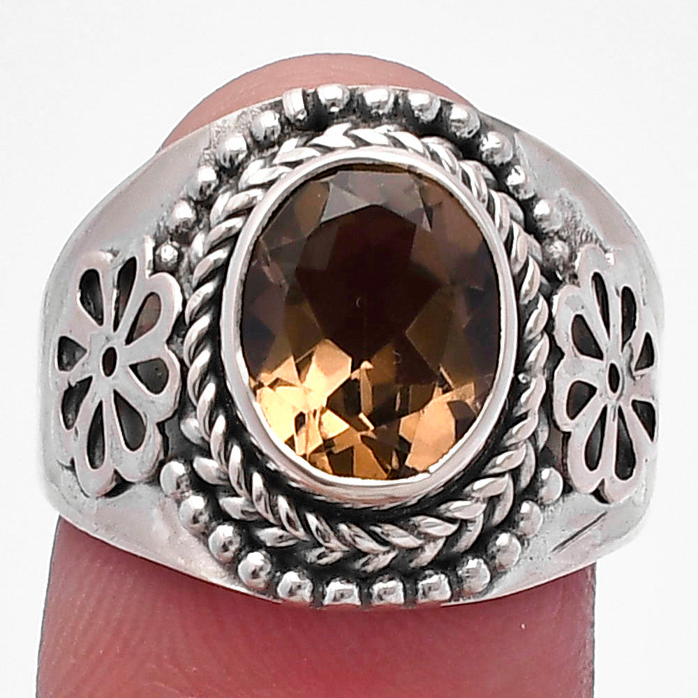 Natural Smoky Quartz - Brazil Ring size-8 R-1541 SDR224634