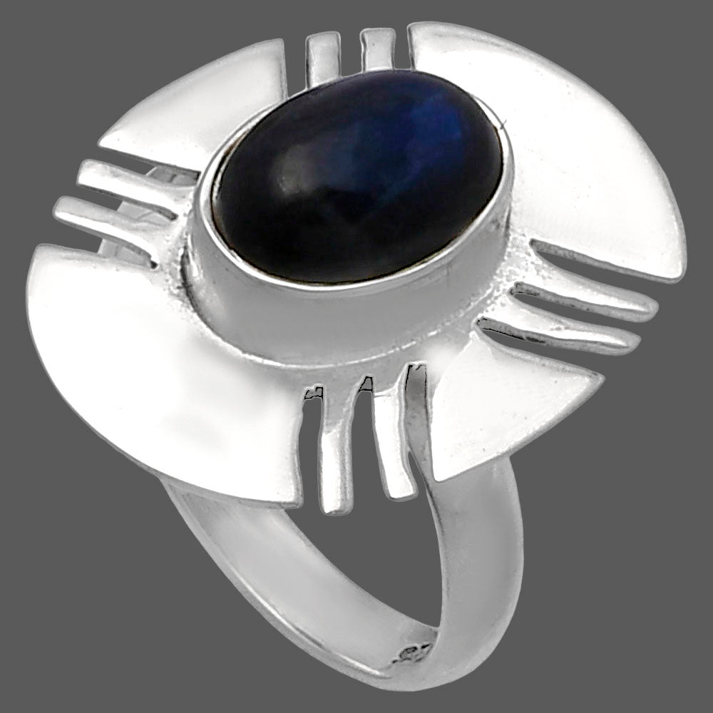 Blue Fire Labradorite - Madagascar Ring size-7 R-1240 SDR224731