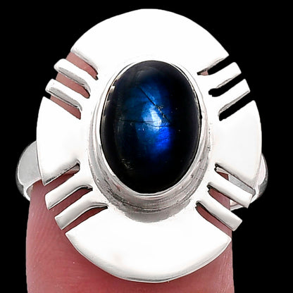 Blue Fire Labradorite - Madagascar Ring size-8.5 R-1240 SDR224735