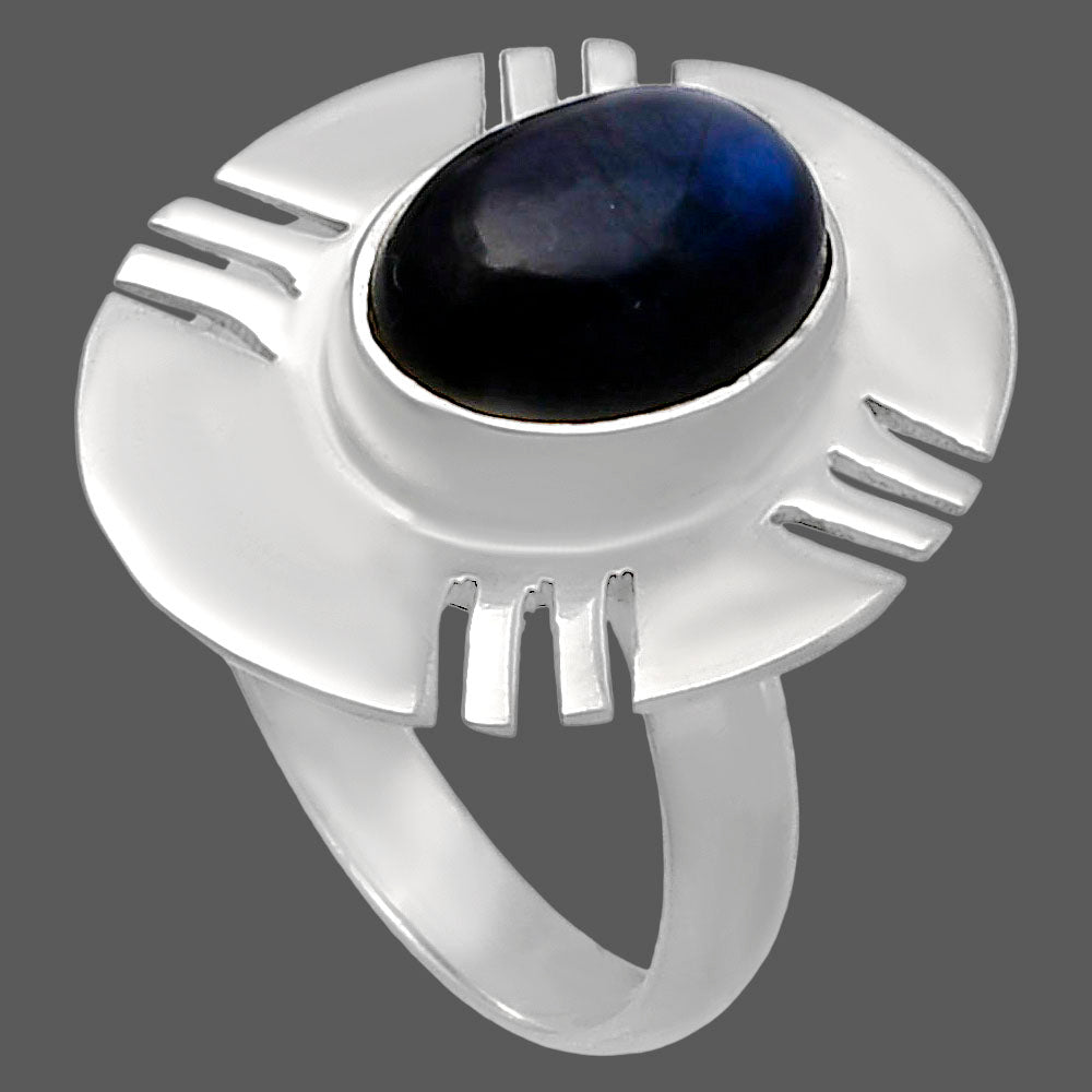 Blue Fire Labradorite - Madagascar Ring size-8.5 R-1240 SDR224735