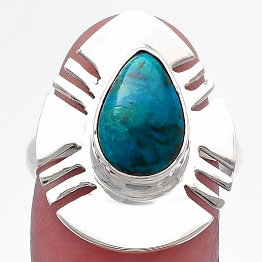 Natural Azurite Chrysocolla Ring size-7 R-1240 SDR224738