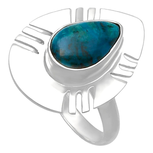 Natural Azurite Chrysocolla Ring size-7 R-1240 SDR224738