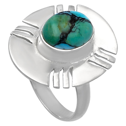 Lucky Charm Tibetan Turquoise Ring size-6.5 R-1240 SDR224746