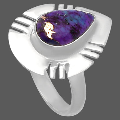Copper Purple Turquoise - Arizona Ring size-8 R-1240 SDR224754