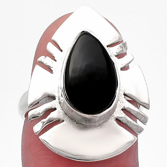 Natural Black Onyx - Brazil Ring size-6 R-1240 SDR224757