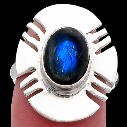 Blue Fire Labradorite - Madagascar Ring size-7 R-1240 SDR224762