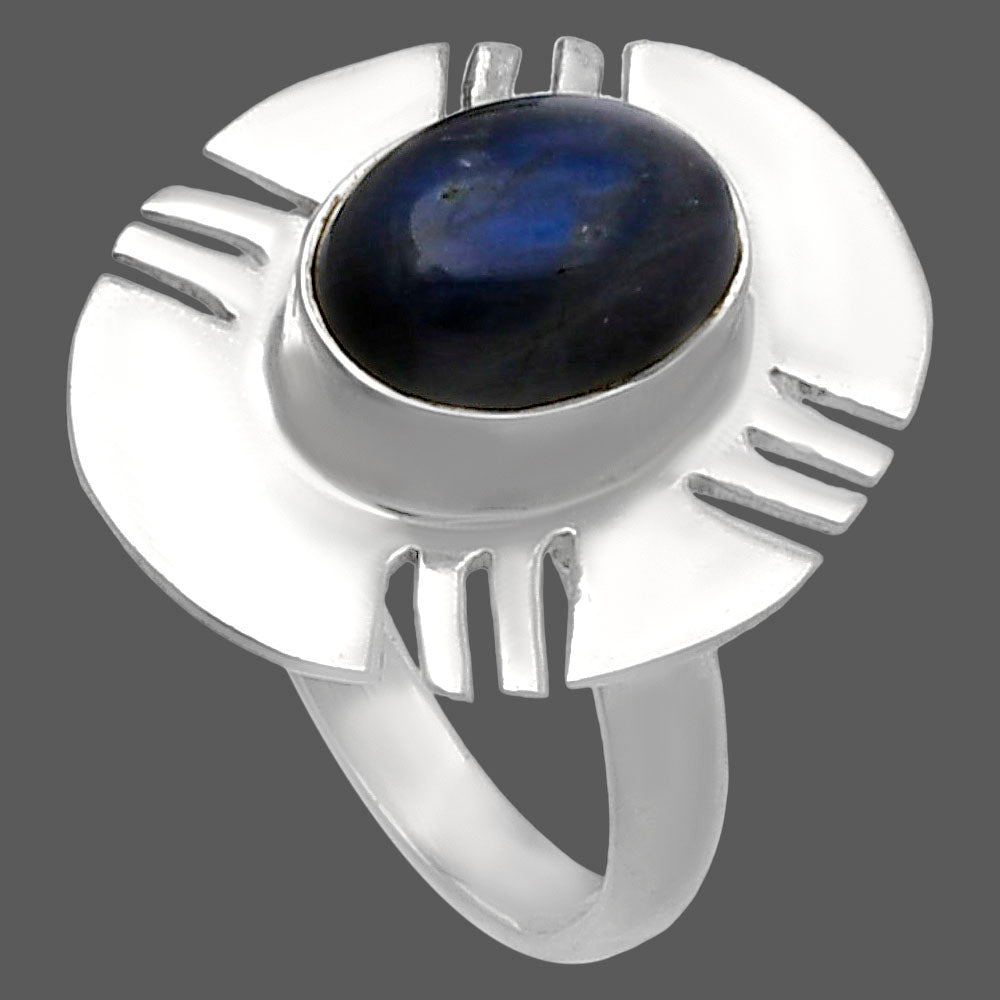 Blue Fire Labradorite - Madagascar Ring size-7 R-1240 SDR224762