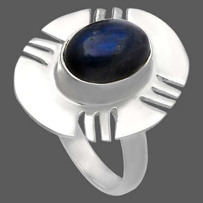 Blue Fire Labradorite - Madagascar Ring size-7 R-1240 SDR224762