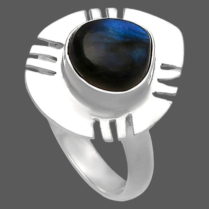 Blue Fire Labradorite - Madagascar Ring size-8 R-1240 SDR224763
