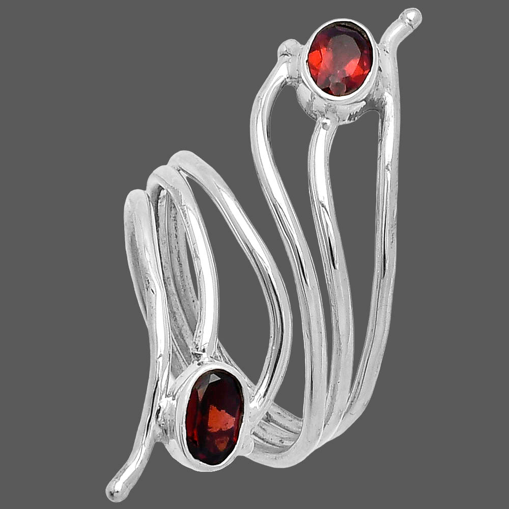 Adjustable - Hessonite Garnet Ring size-7.5 R-1409 SDR225232