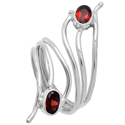 Adjustable - Hessonite Garnet Ring size-7.5 R-1409 SDR225232