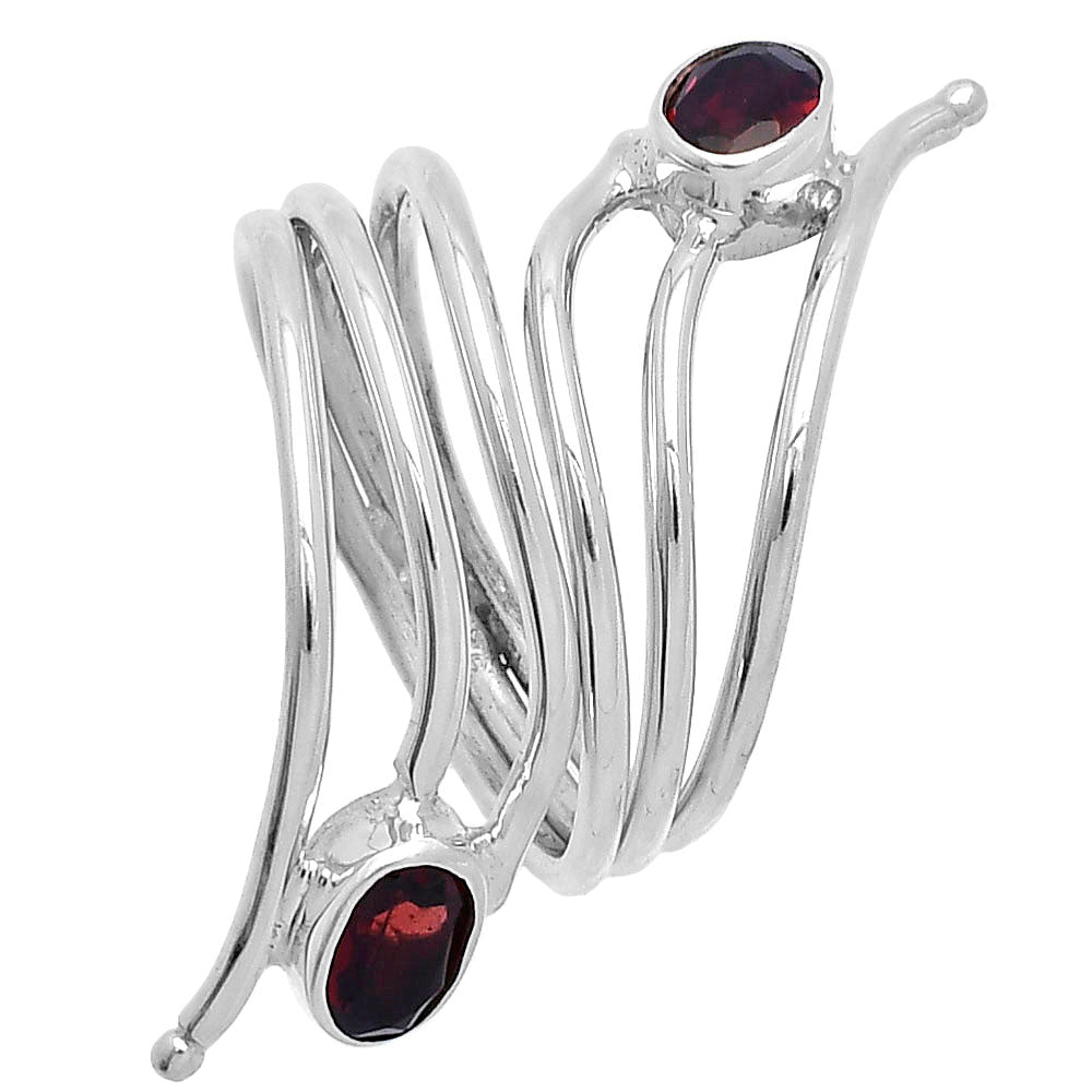 Adjustable - Hessonite Garnet Ring size-7 R-1409 SDR225234