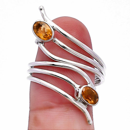 Adjustable - Natural Citrine Ring size-8 R-1409 SDR225244