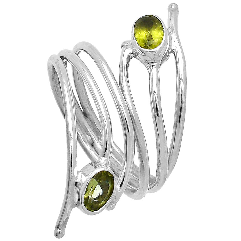 Adjustable - Natural Peridot Ring size-8.5 R-1409 SDR225247