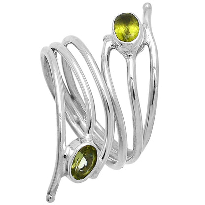 Adjustable - Natural Peridot Ring size-8.5 R-1409 SDR225247
