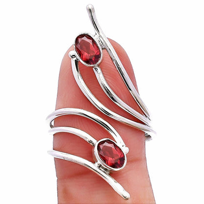 Adjustable - Hessonite Garnet Ring size-7 R-1409 SDR225248