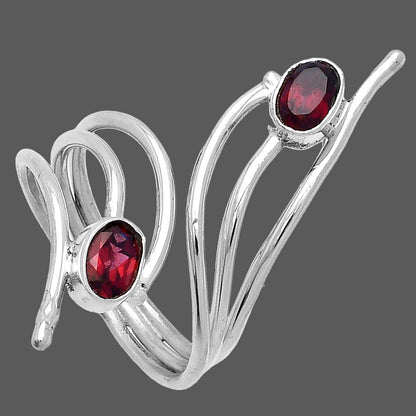 Adjustable - Hessonite Garnet Ring size-7 R-1409 SDR225248