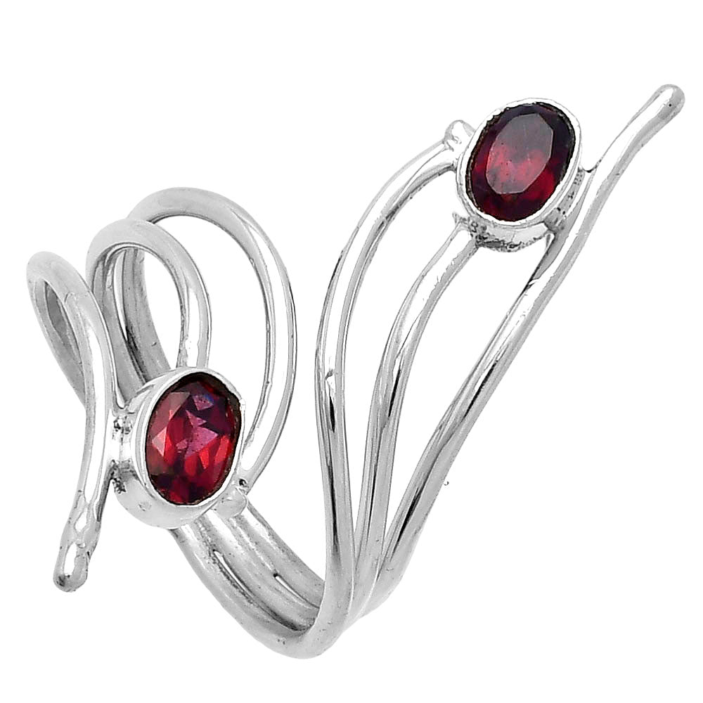 Adjustable - Hessonite Garnet Ring size-7 R-1409 SDR225248