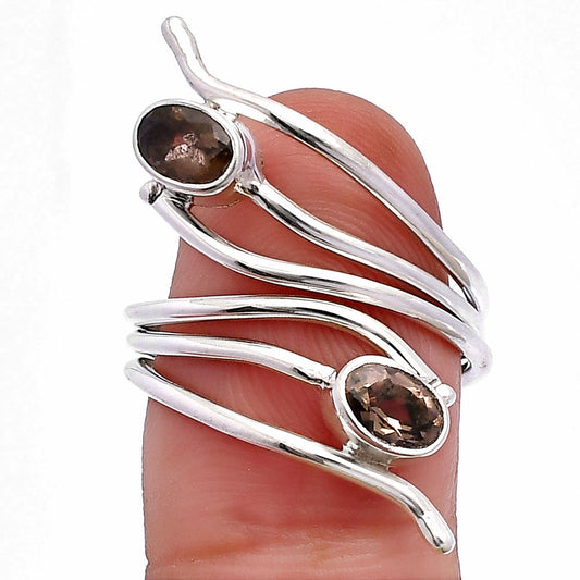 Adjustable - Smoky Quartz - Brazil Ring size-7 R-1409 SDR225265