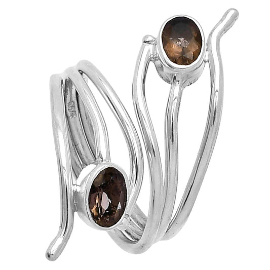Adjustable - Smoky Quartz - Brazil Ring size-7 R-1409 SDR225265