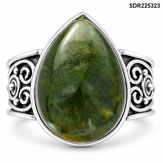 Natural Chrome Chalcedony Ring size-7 R-1431 SDR225323