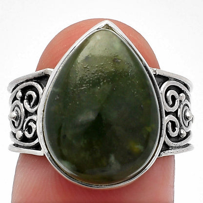 Natural Chrome Chalcedony Ring size-7 R-1431 SDR225323