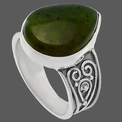 Natural Chrome Chalcedony Ring size-7 R-1431 SDR225323