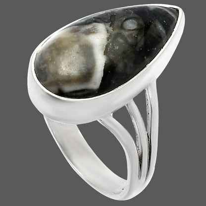Natural Mexican Cabbing Fossil Ring size-7 R-1003 SDR225439