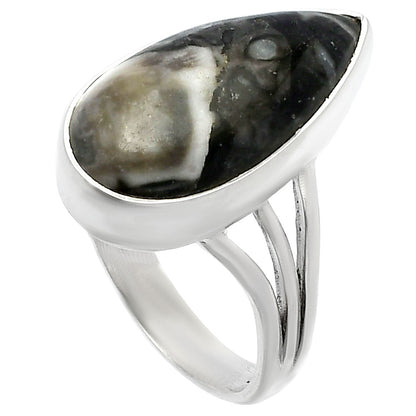 Natural Mexican Cabbing Fossil Ring size-7 R-1003 SDR225439