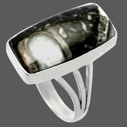 Natural Mexican Cabbing Fossil Ring size-9 R-1003 SDR225469