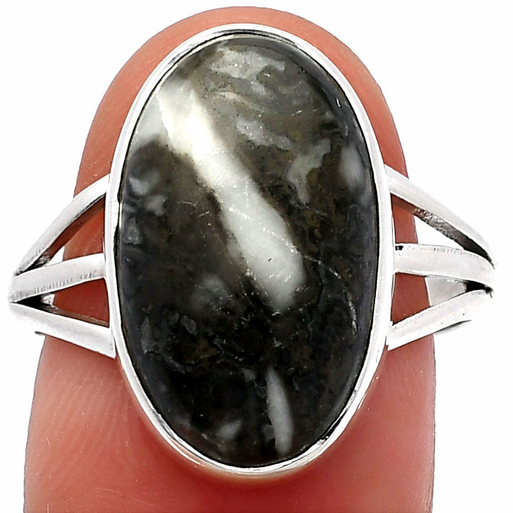 Natural Mexican Cabbing Fossil Ring size-9 R-1003 SDR225478