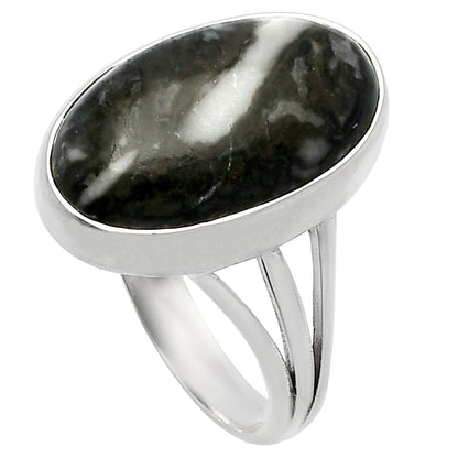 Natural Mexican Cabbing Fossil Ring size-9 R-1003 SDR225478