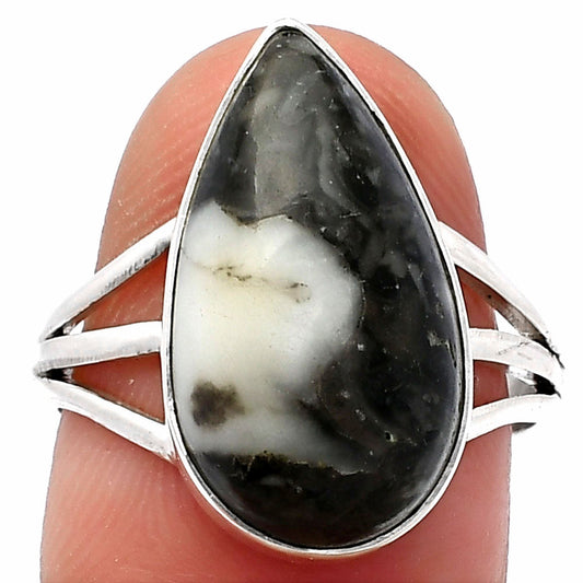 Natural Mexican Cabbing Fossil Ring size-8 R-1003 SDR225484