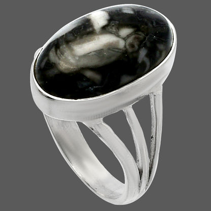 Natural Mexican Cabbing Fossil Ring size-7 R-1003 SDR225489