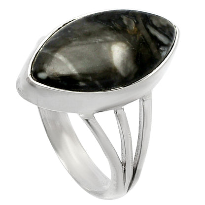 Natural Mexican Cabbing Fossil Ring size-7 R-1003 SDR225511